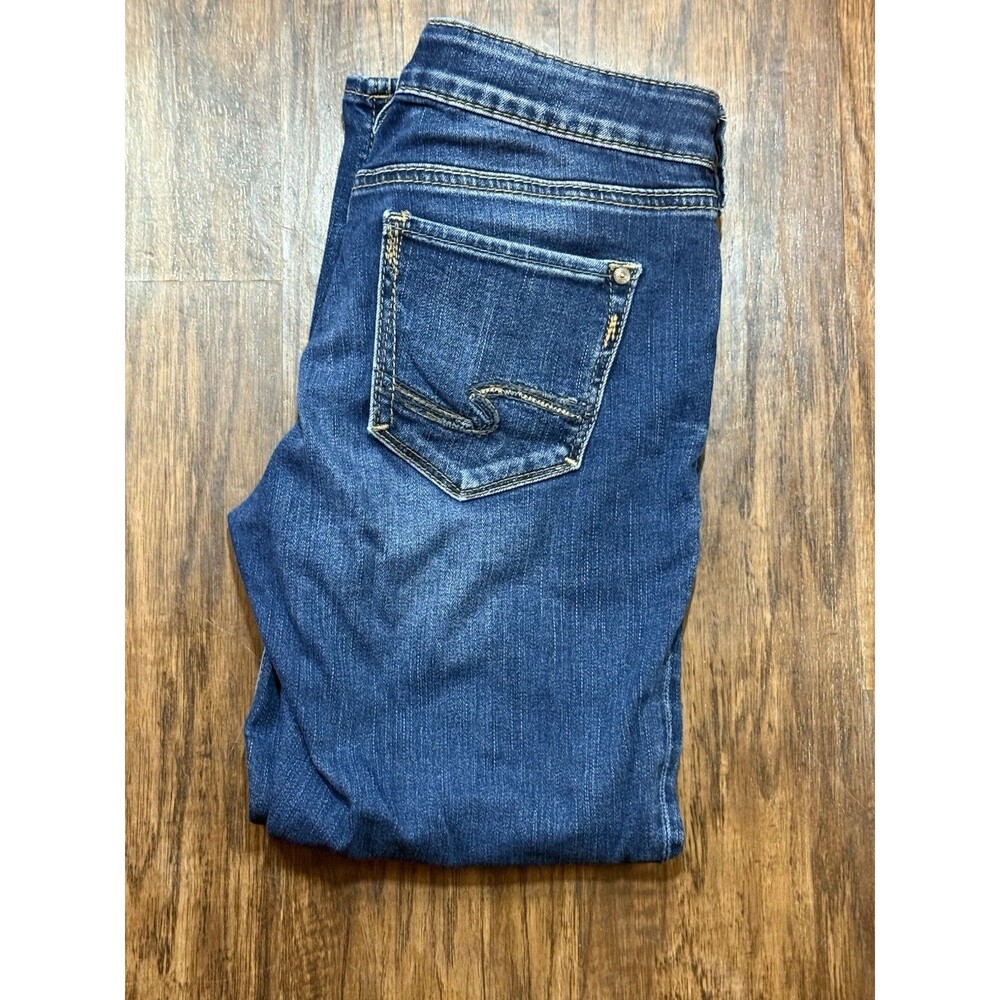 Silver Jeans Co Women’s Jeans 26 X 25 Suki Skinny Crop Dark Wash